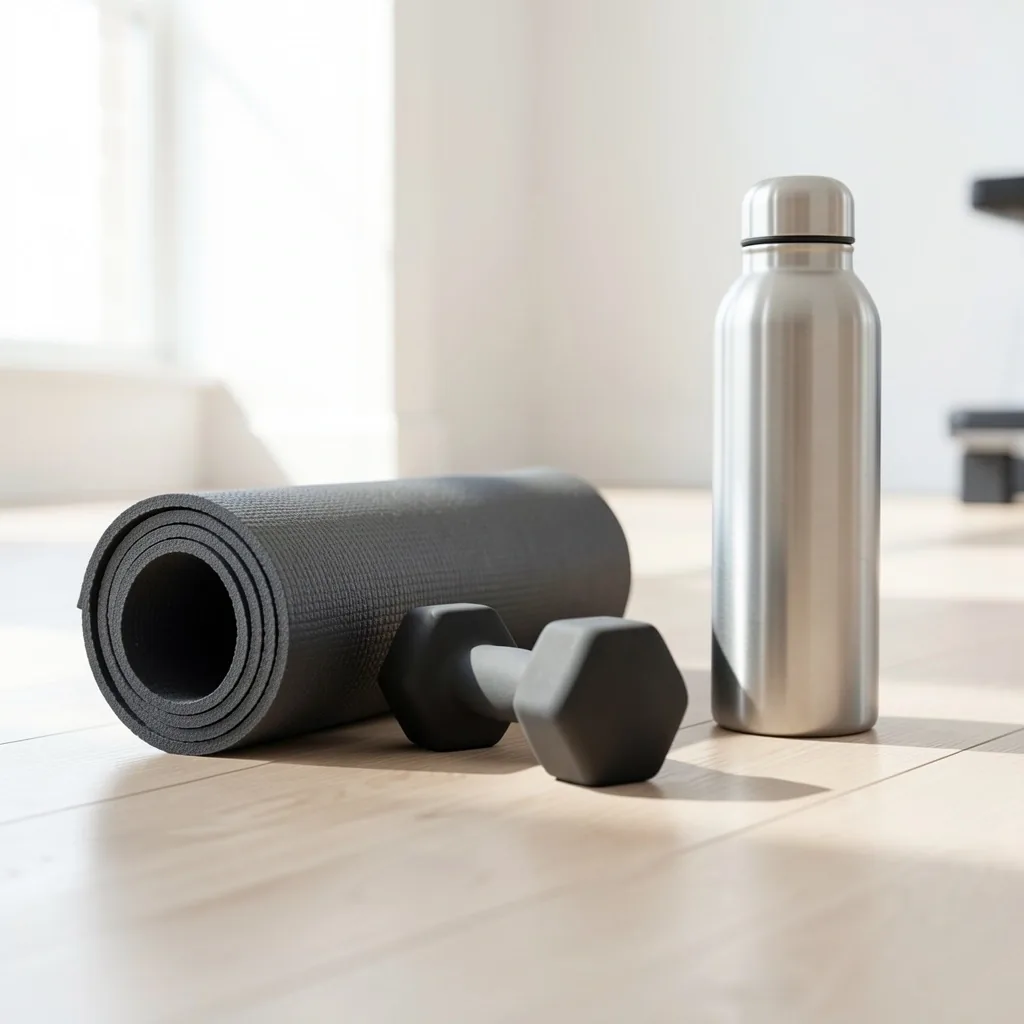 Recovery setup with training equipment and hydration
